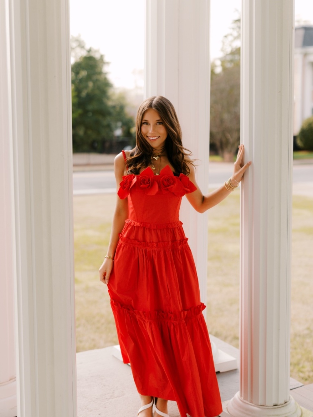 AKNVAS The Rach red dress
